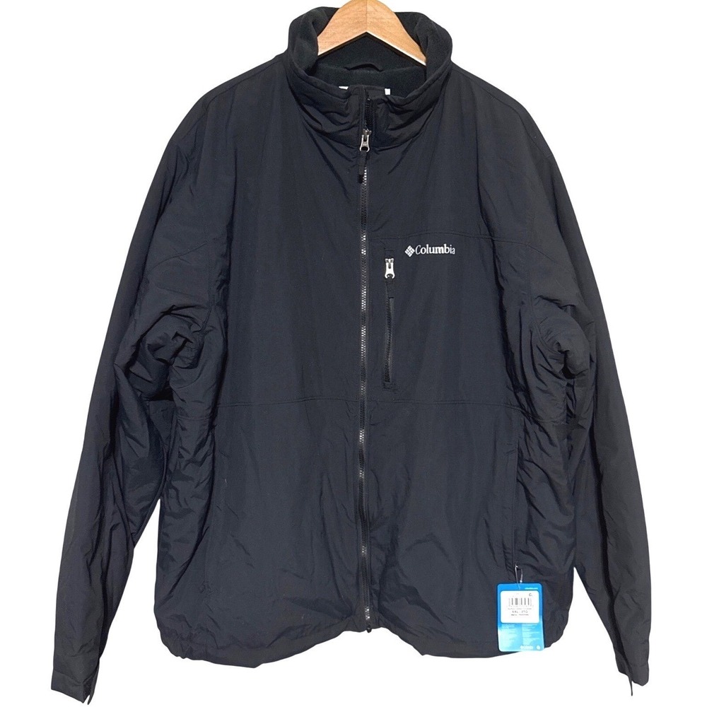 Columbia Northern‎ Utilizer II Jacket Mens XXL 2XL Black Light Coat Full Zip NWT